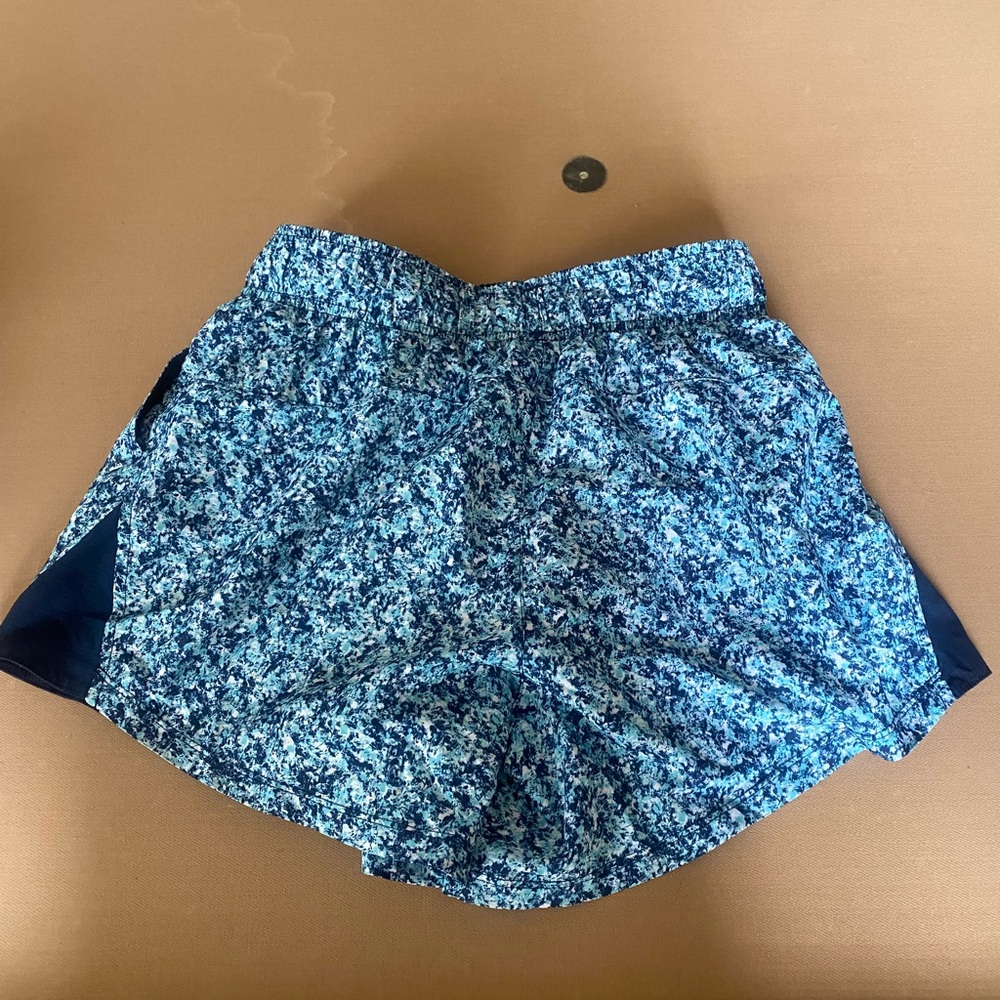 Blue Patterned athletic Shorts - Picture 3 of 3